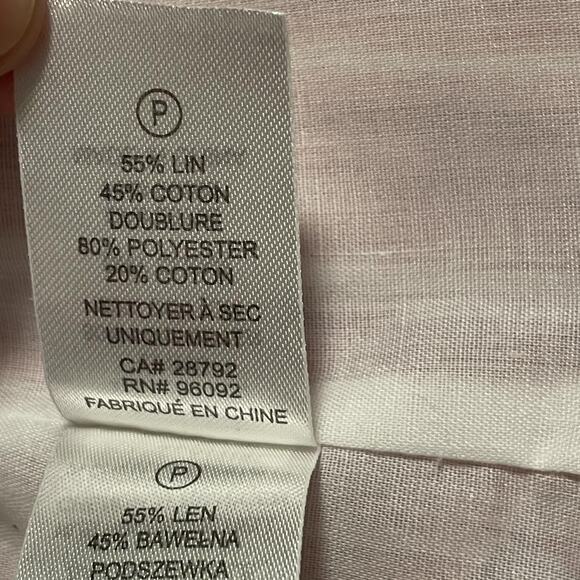 Dalia Blazer Womens Medium Pink White Striped Linen Cotton Tailored Jacket Suit - Picture 8 of 13